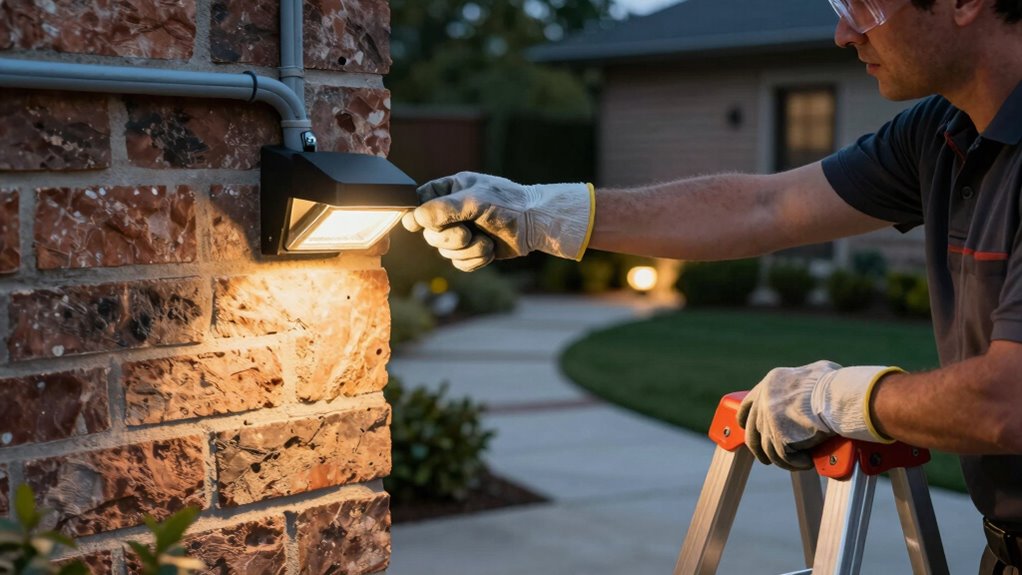 safe outdoor lighting installation