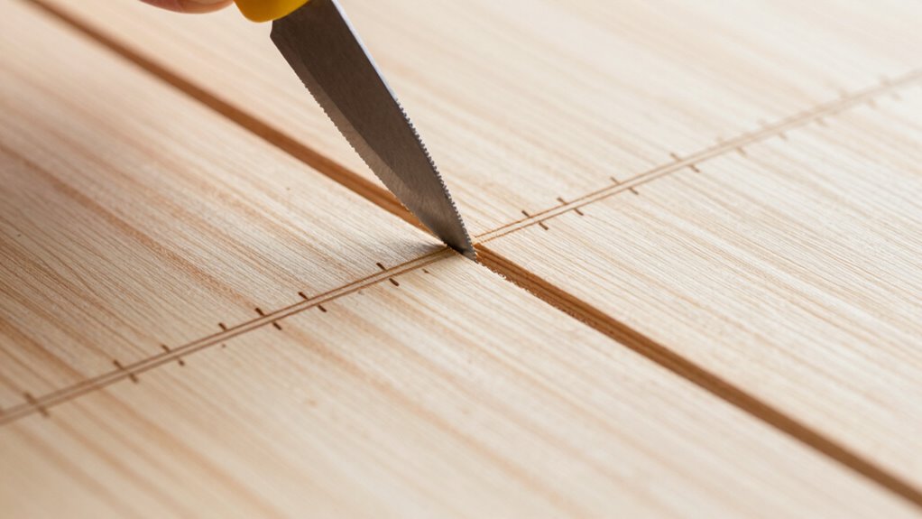score plywood for clean cuts