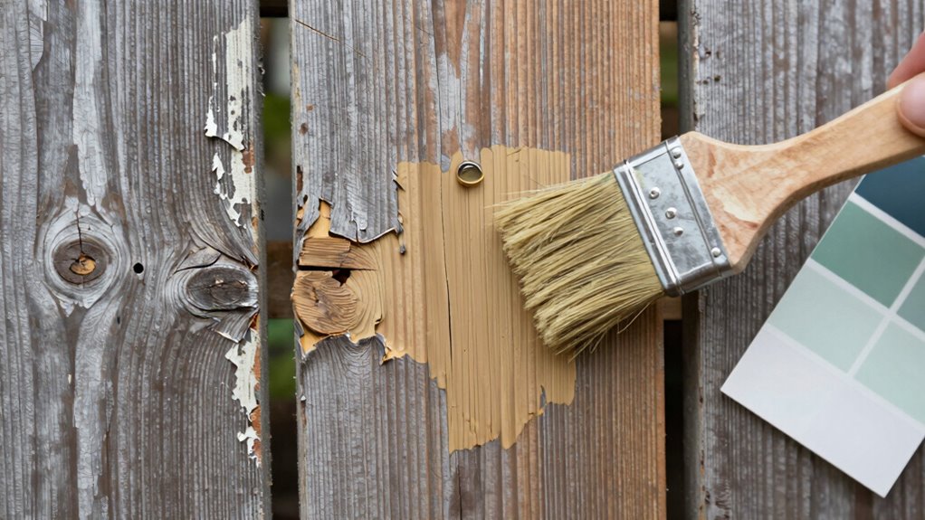 seamless fence stain matching