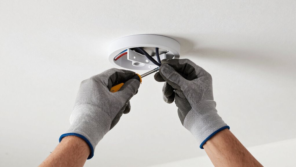 securely mount light fixture