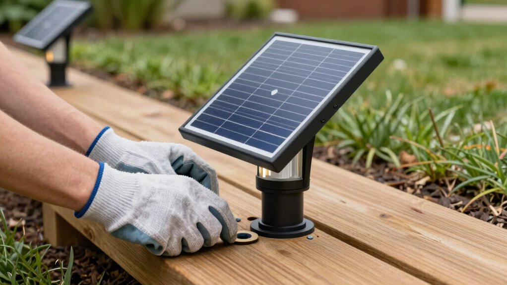 securely position solar lights