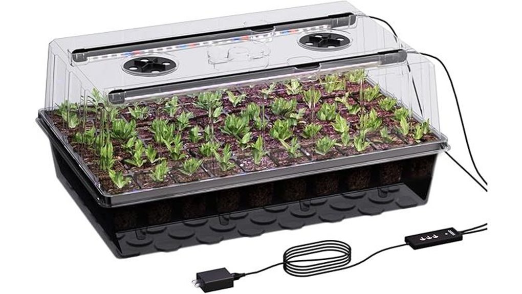 seed starter tray with light