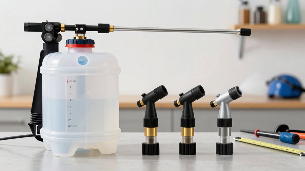 select appropriate sprayer nozzle