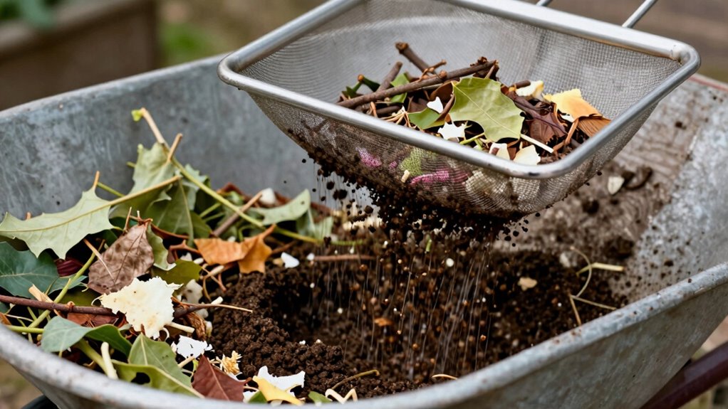 separate chunky compost easily