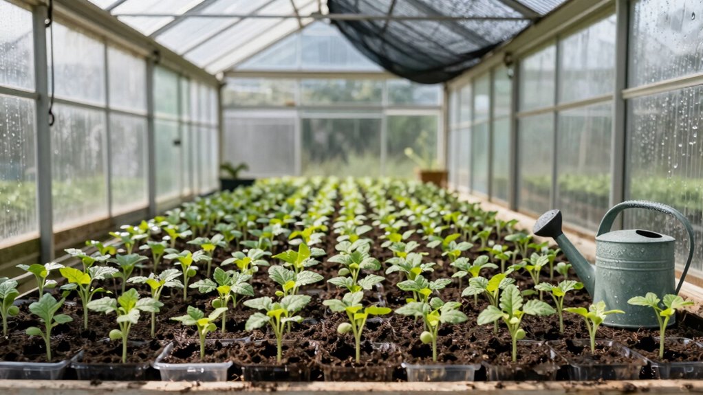 shade water ventilate seedlings