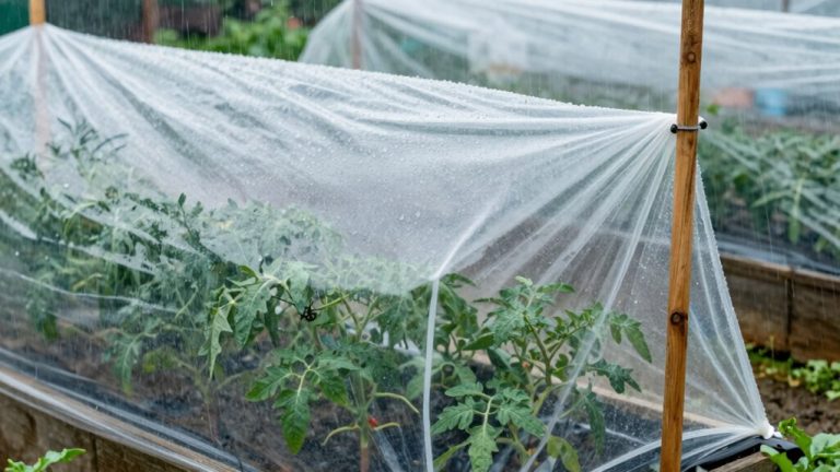 shield plants from downpour