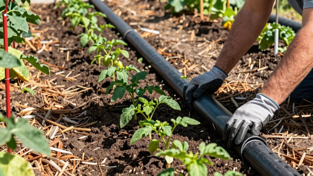 smoothly lay drip tubing