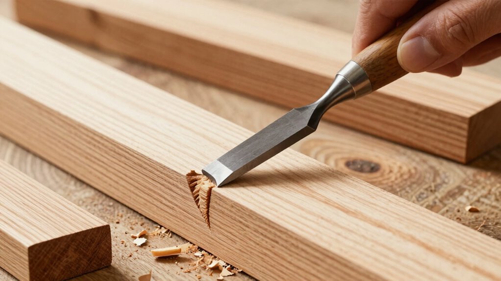 softwoods and interlocked hardwoods