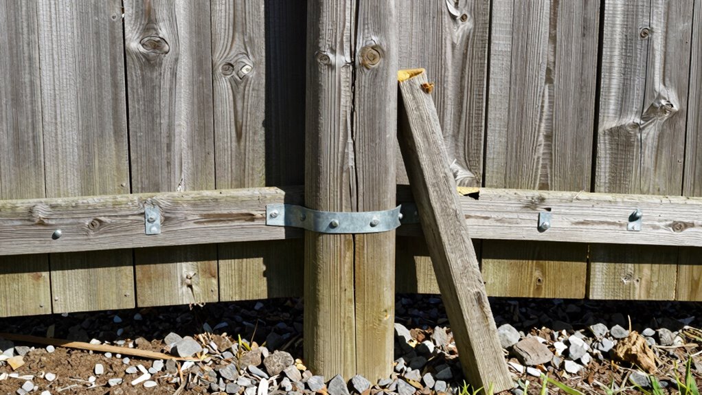 stabilize wobbly fence post