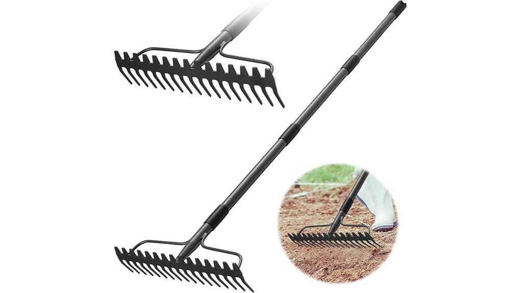 stainless steel garden rake
