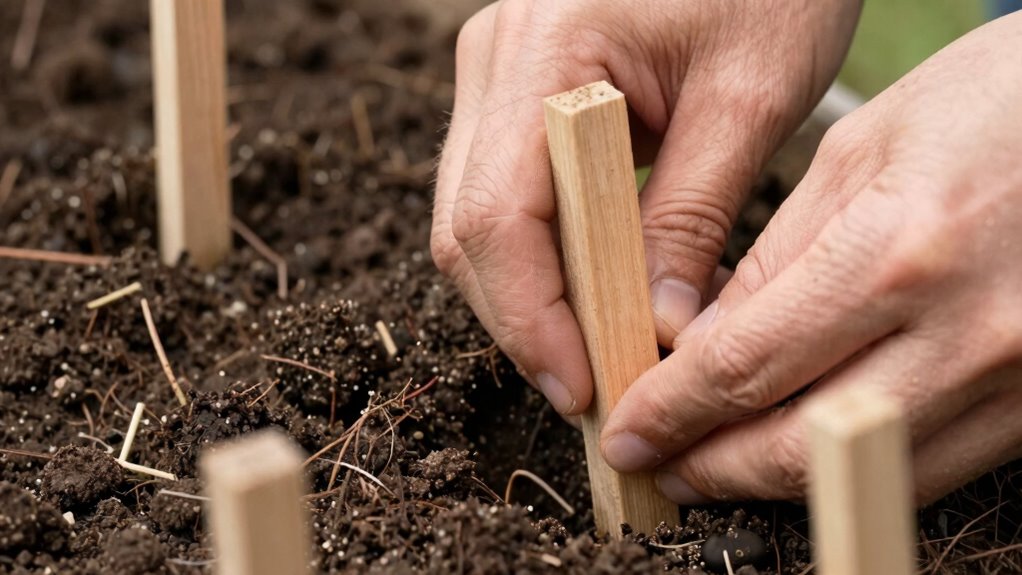 stake new plants immediately