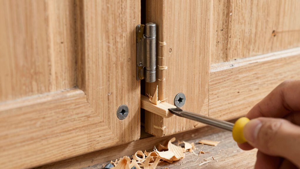 strengthen cabinet door hinges
