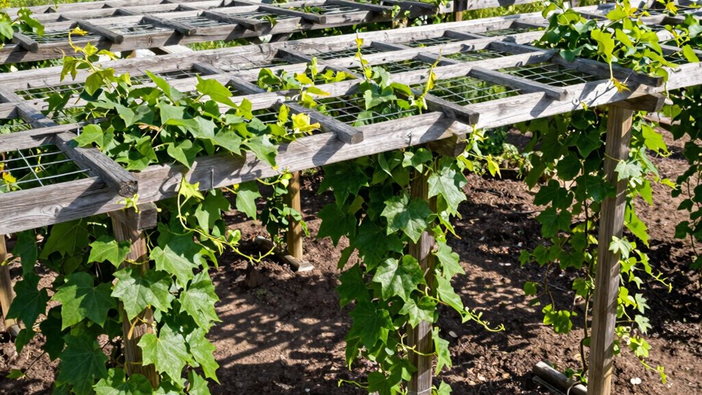 sturdy trellis for vining crops