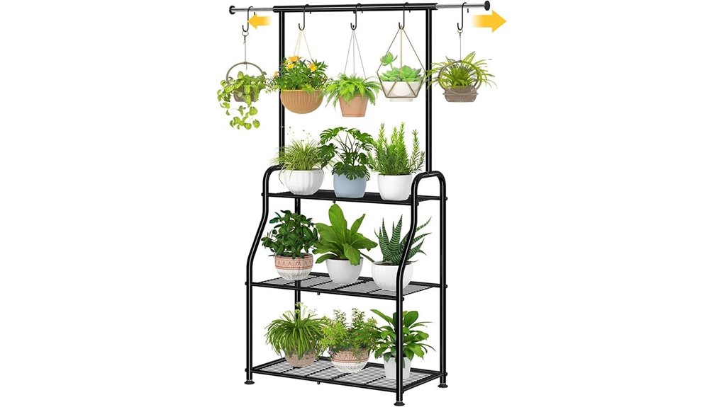 stylish black plant stand