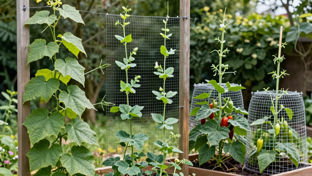 support structures for climbing vegetables
