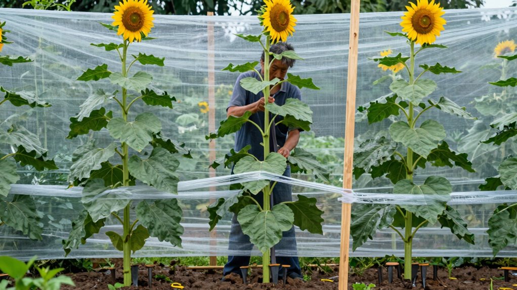 support tall plants effectively