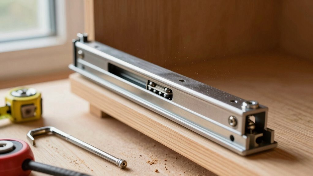 test and adjust drawer slides
