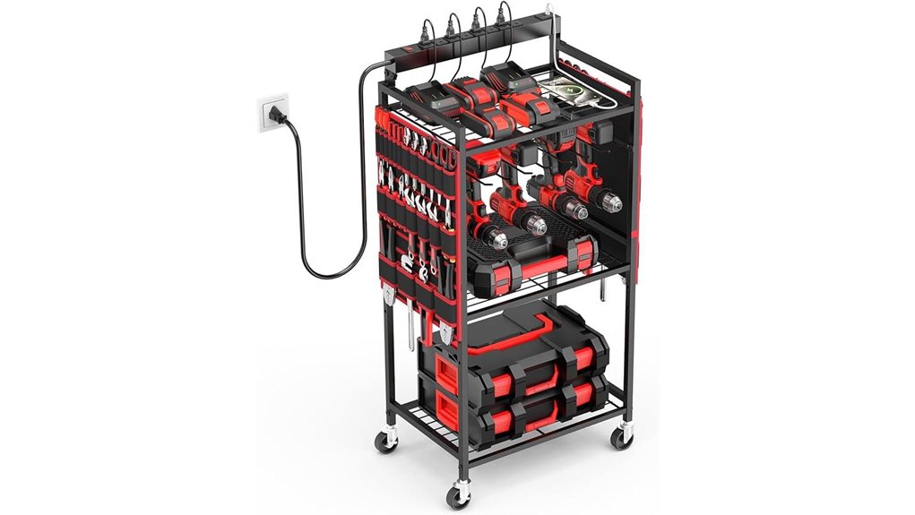 tool organizer with charging