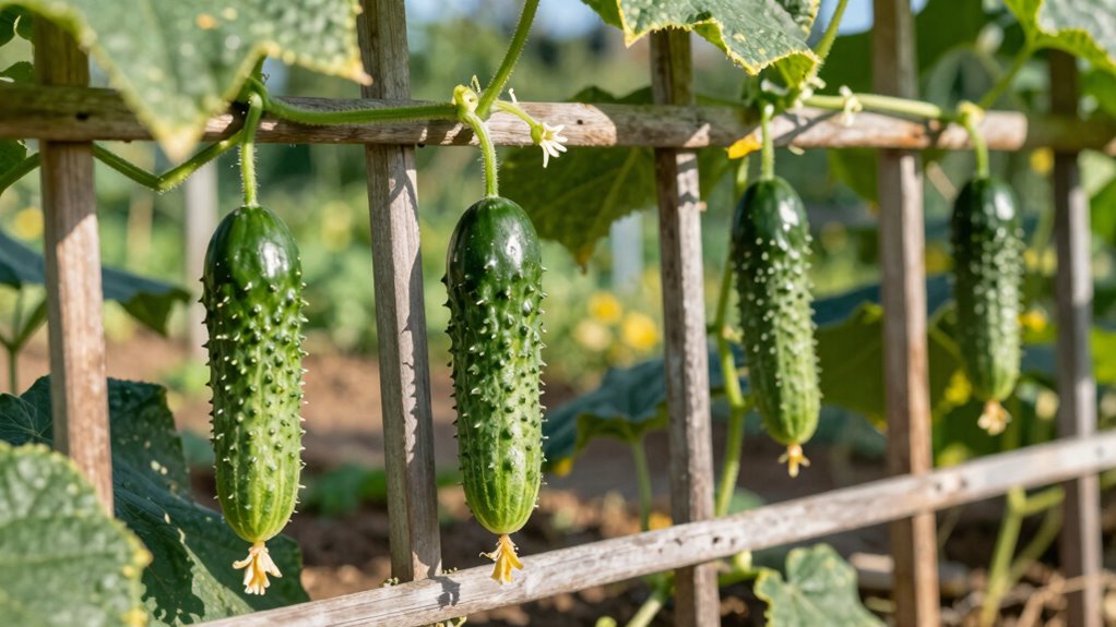 trellising enhances cucumber yields