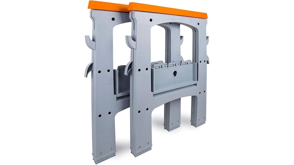 two folding sawhorses set