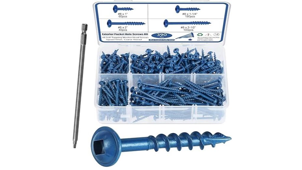 variety of pocket screws