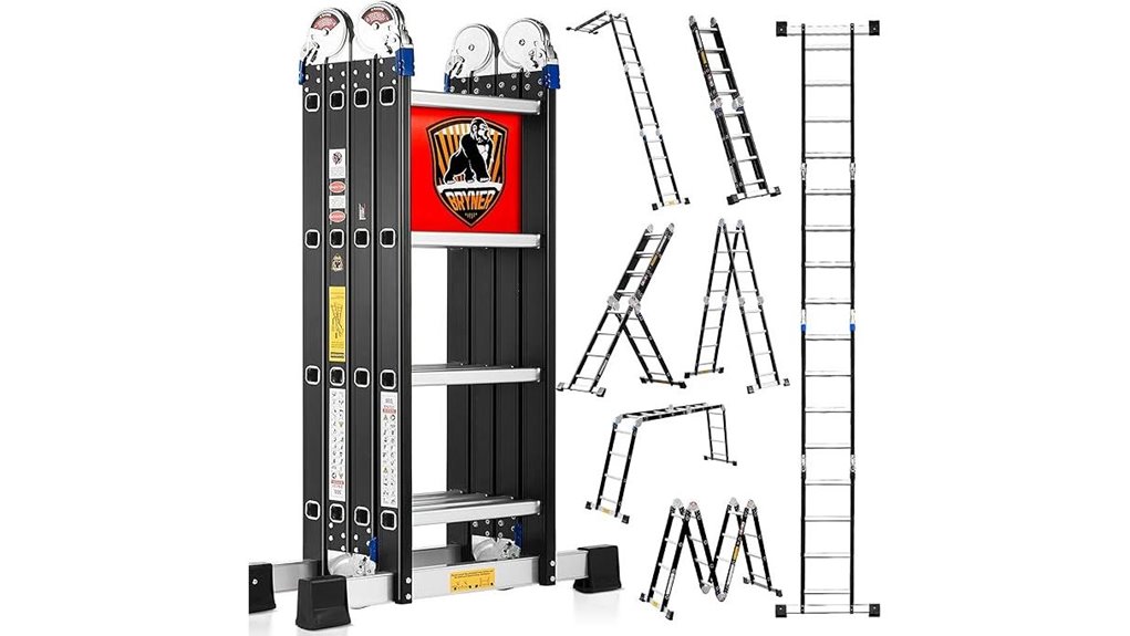 versatile heavy duty folding ladder