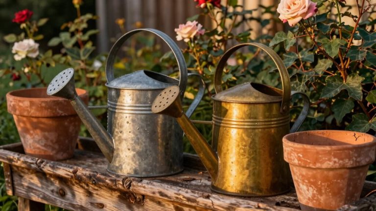 vintage metal watering cans