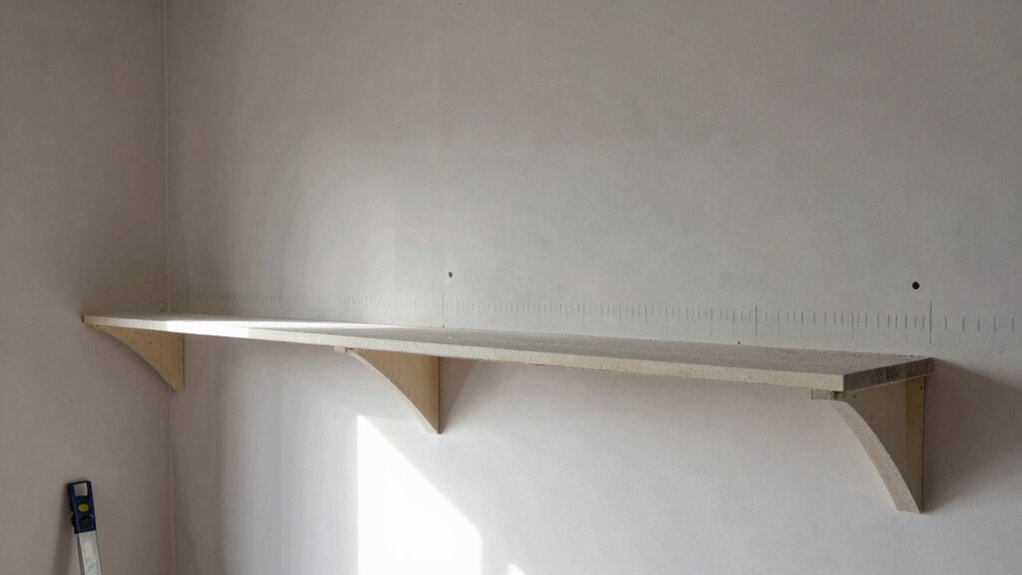 wall preparation for shelving