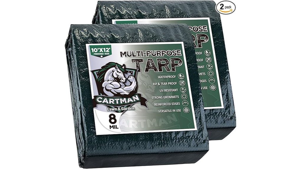 waterproof green tarp set