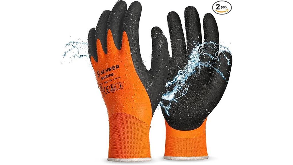 waterproof work gloves pair