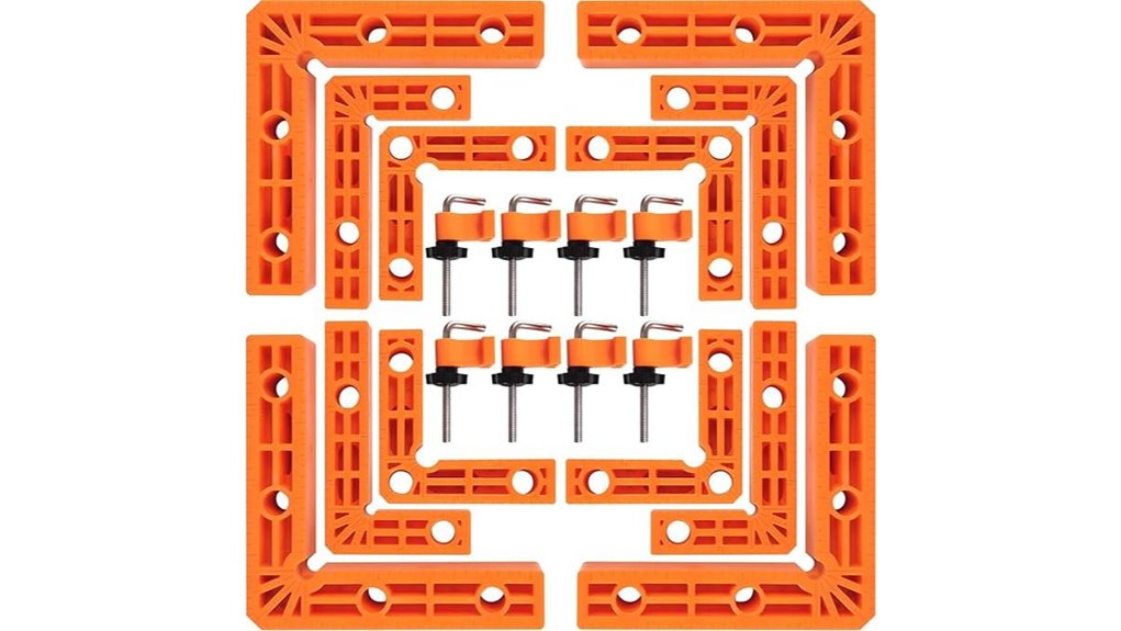 woodworking clamp with squares