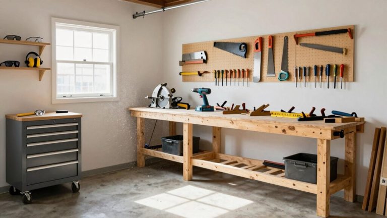 woodworking workshop set up