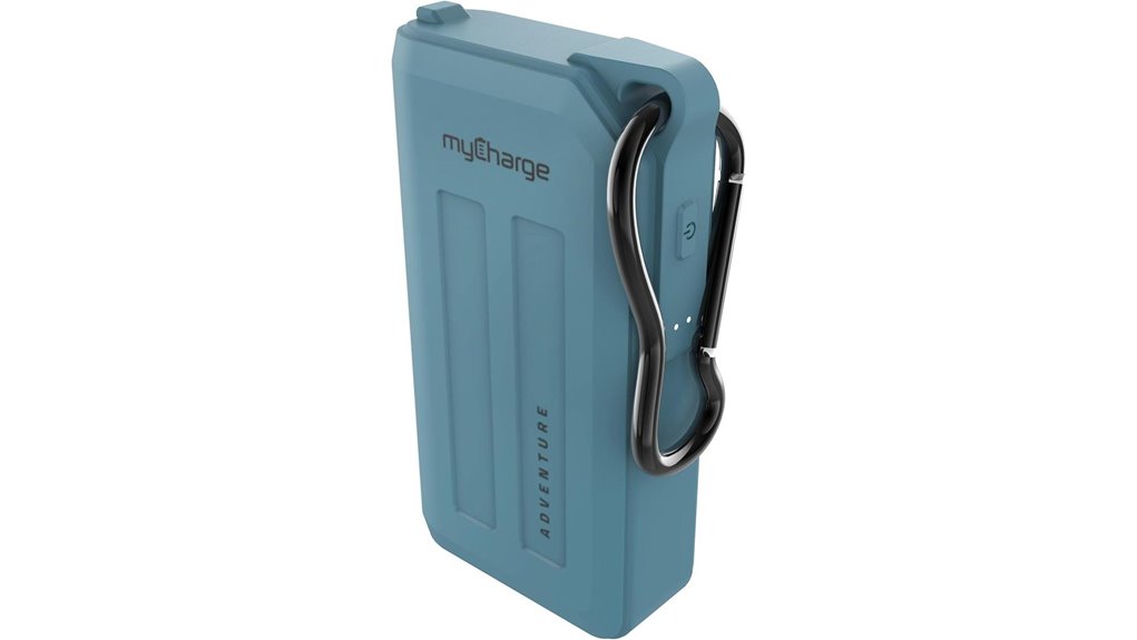 blue portable charger adventure