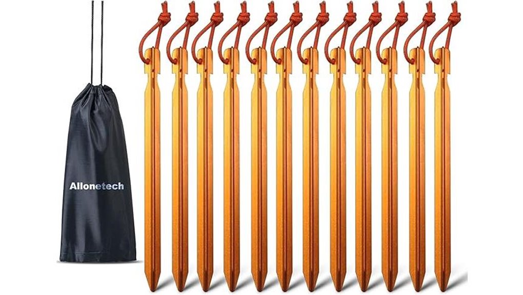 durable aluminum tent stakes