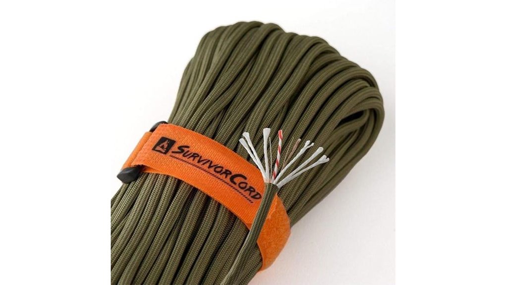 durable military paracord with firestarter