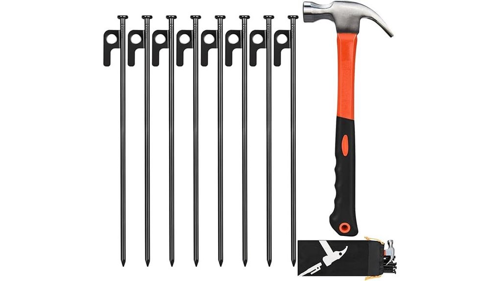 durable tent stake set