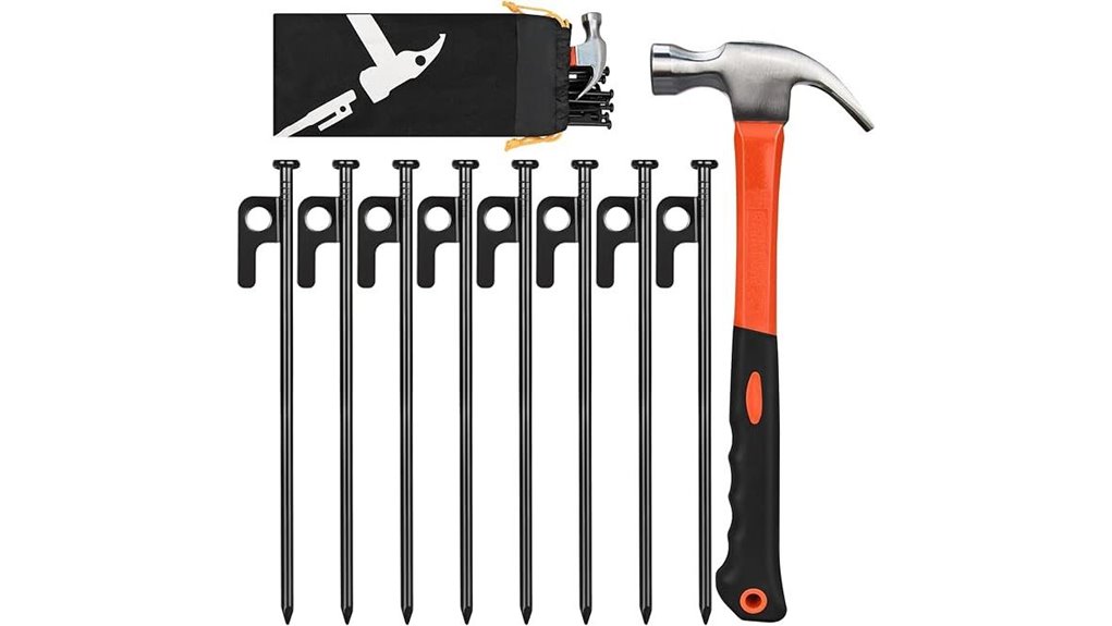 durable tent stakes included