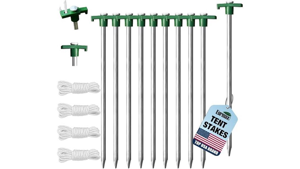 galvanized tent stakes pack