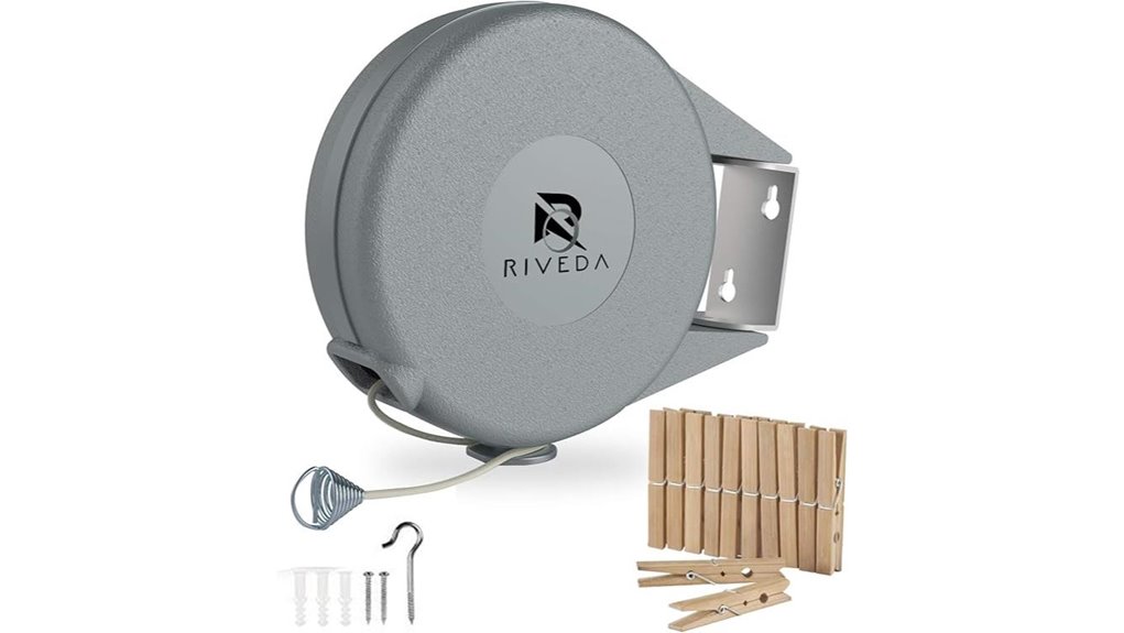 grey wall mounted clothesline