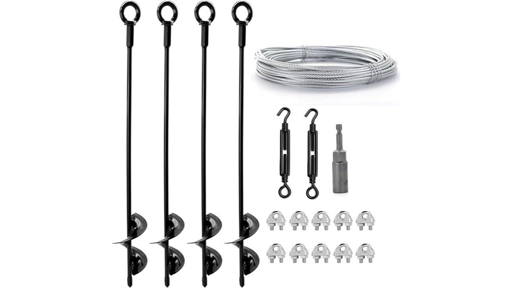ground anchors with accessories