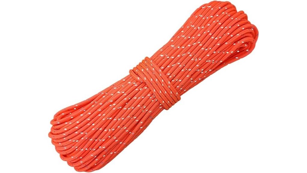 orange reflective camping cord