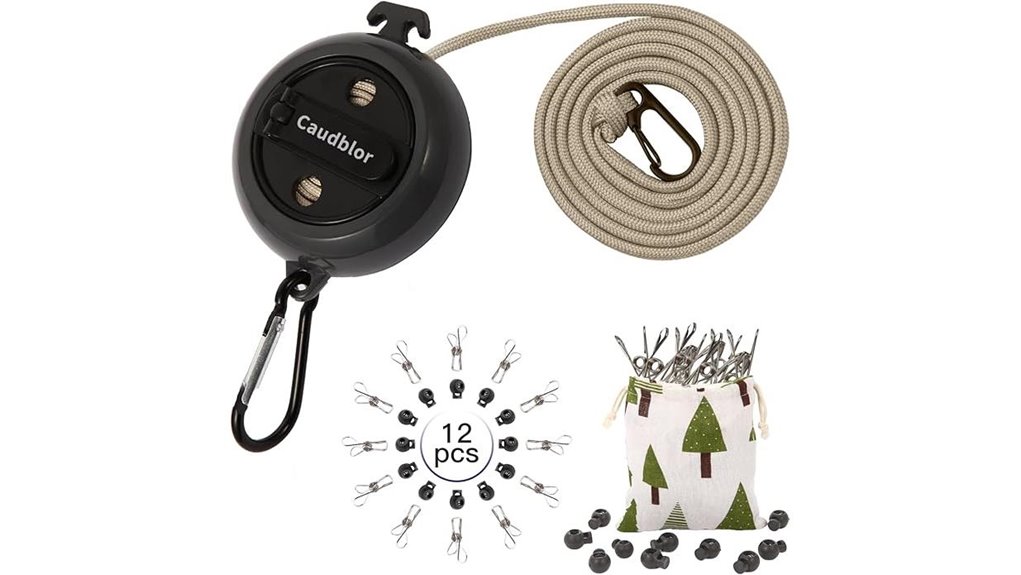 portable adjustable clothesline cord