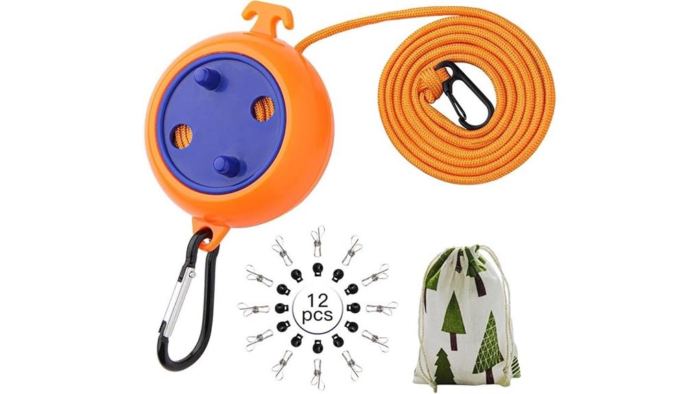 portable adjustable travel clothesline