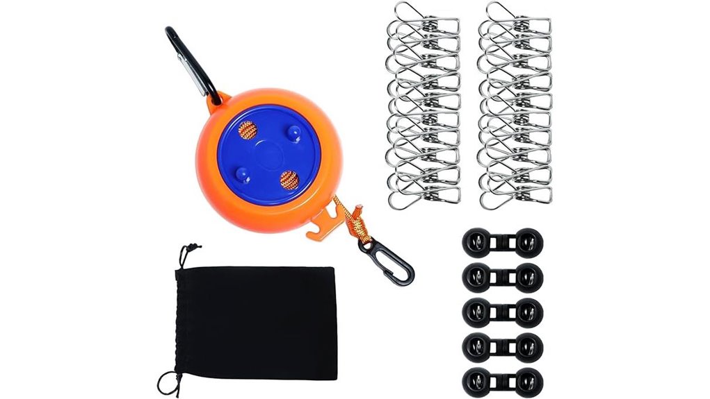 portable clothesline with pins