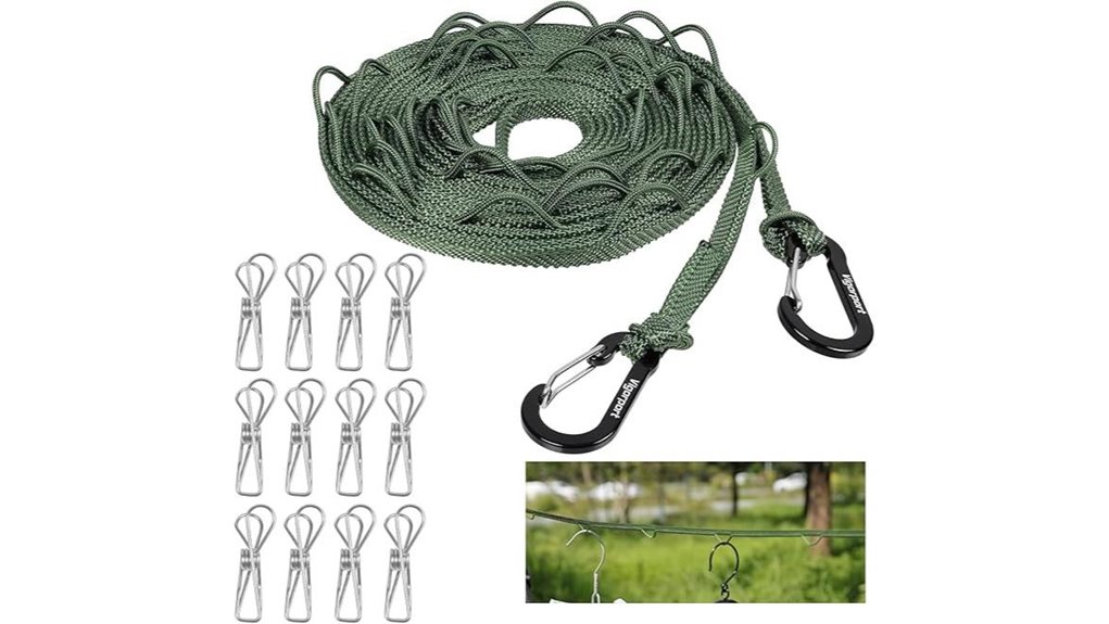 portable green clothesline system