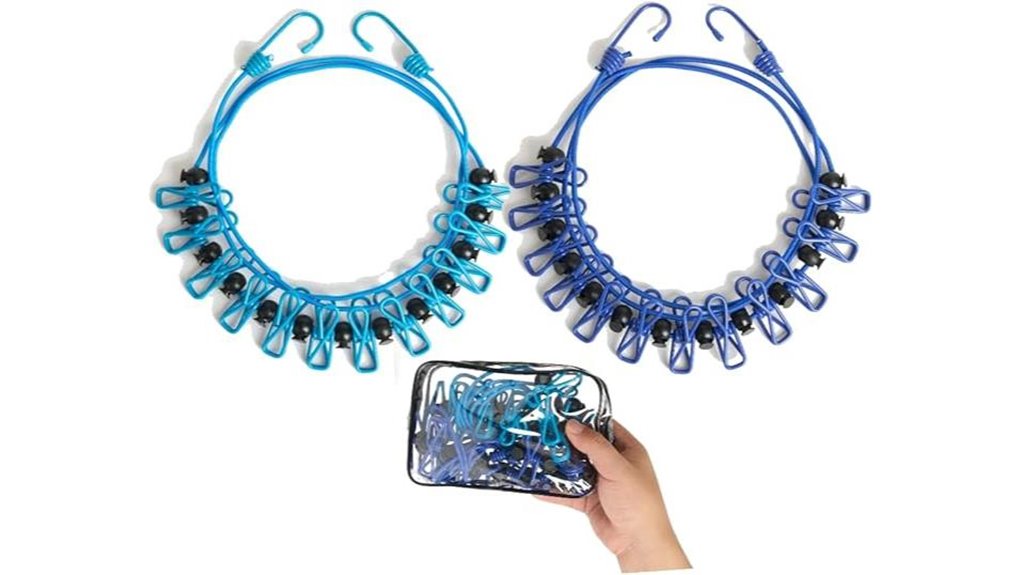 portable outdoor clothesline set