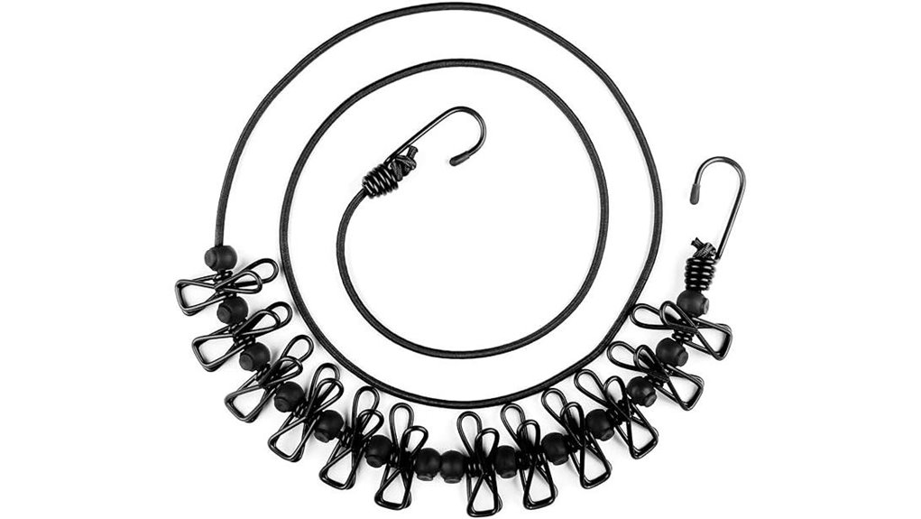 portable retractable clothesline set