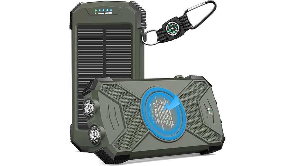 portable solar wireless charger