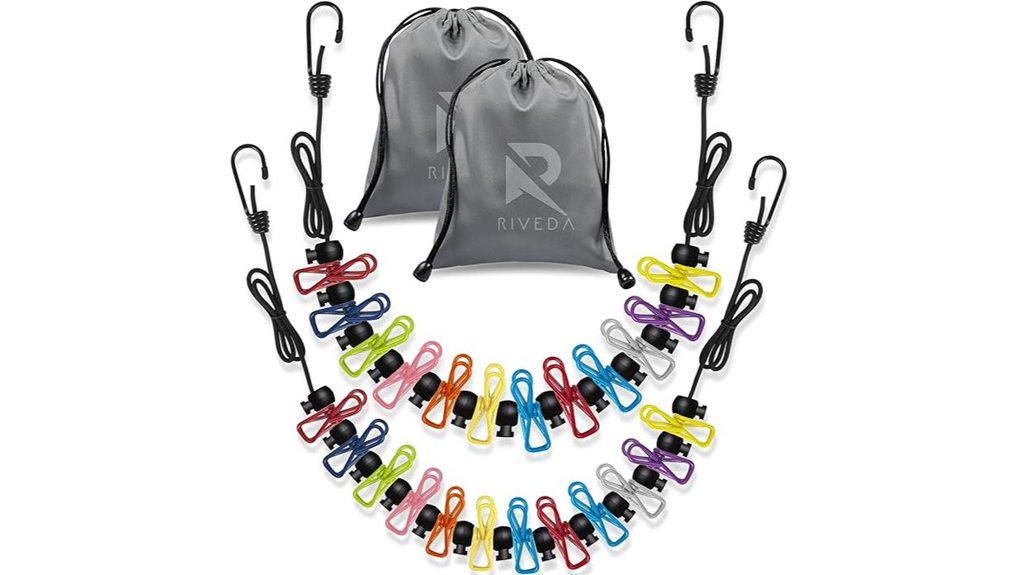 portable travel clotheslines set