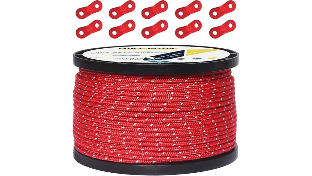 reflective nylon camping rope